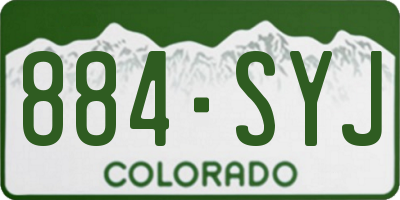 CO license plate 884SYJ