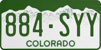 CO license plate 884SYY
