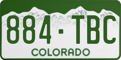 CO license plate 884TBC