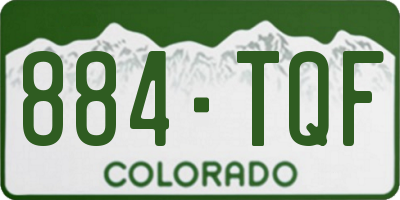 CO license plate 884TQF