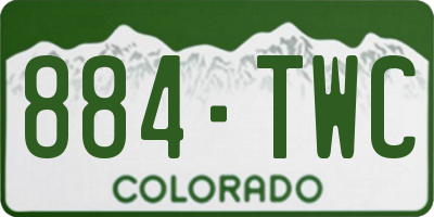 CO license plate 884TWC