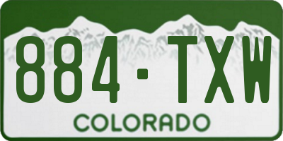 CO license plate 884TXW
