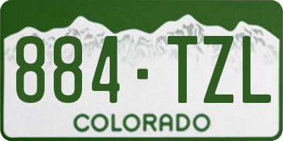 CO license plate 884TZL