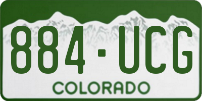 CO license plate 884UCG