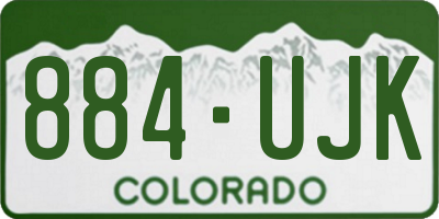 CO license plate 884UJK