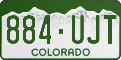 CO license plate 884UJT