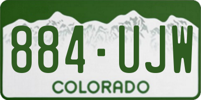 CO license plate 884UJW