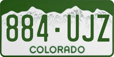 CO license plate 884UJZ