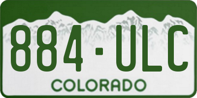 CO license plate 884ULC