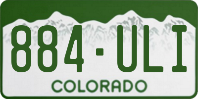 CO license plate 884ULI