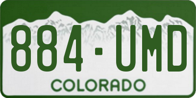 CO license plate 884UMD