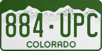 CO license plate 884UPC
