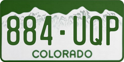 CO license plate 884UQP