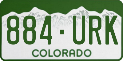 CO license plate 884URK