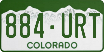 CO license plate 884URT