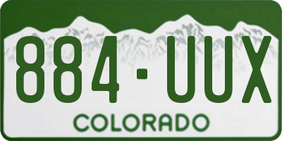 CO license plate 884UUX