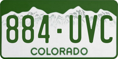 CO license plate 884UVC