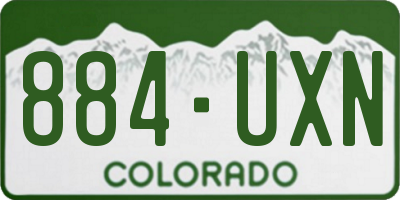 CO license plate 884UXN