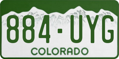CO license plate 884UYG