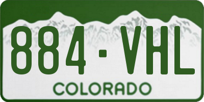CO license plate 884VHL
