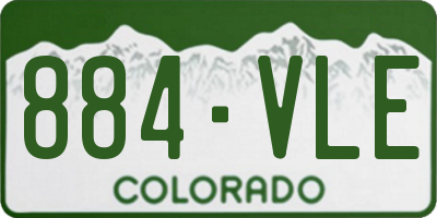CO license plate 884VLE