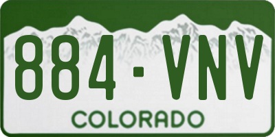 CO license plate 884VNV