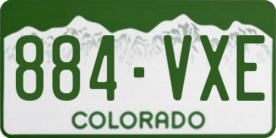 CO license plate 884VXE