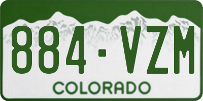 CO license plate 884VZM