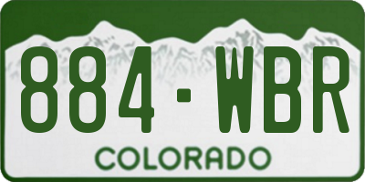 CO license plate 884WBR