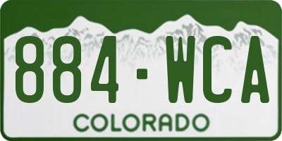 CO license plate 884WCA