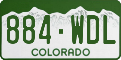 CO license plate 884WDL