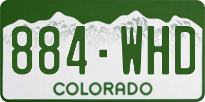 CO license plate 884WHD