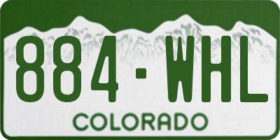 CO license plate 884WHL