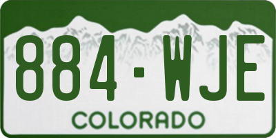 CO license plate 884WJE