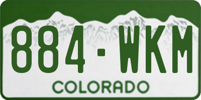 CO license plate 884WKM