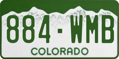 CO license plate 884WMB