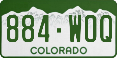 CO license plate 884WOQ