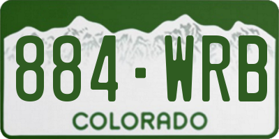 CO license plate 884WRB
