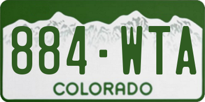 CO license plate 884WTA