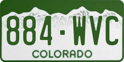 CO license plate 884WVC