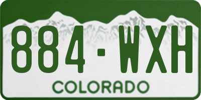 CO license plate 884WXH