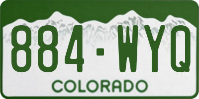 CO license plate 884WYQ