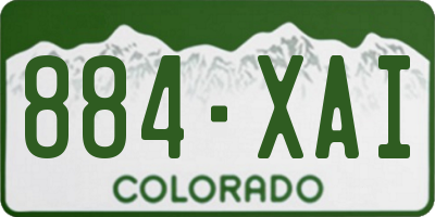 CO license plate 884XAI