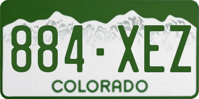 CO license plate 884XEZ