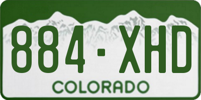 CO license plate 884XHD