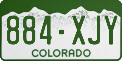 CO license plate 884XJY