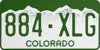 CO license plate 884XLG