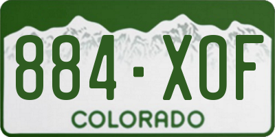 CO license plate 884XOF