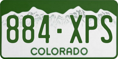 CO license plate 884XPS