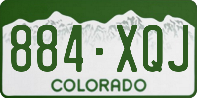 CO license plate 884XQJ
